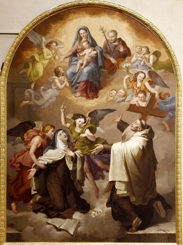 L'Estasi di Santa Teresa con San Giovanni della Croce e la Sacra Famiglia, 1825